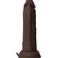 Shaft Flexskin Liquid Silicone 6.5" Vibrating Dong - Mahogany - SEXYEONE