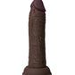 Shaft Flexskin Liquid Silicone 6.5" Vibrating Dong - Mahogany - SEXYEONE