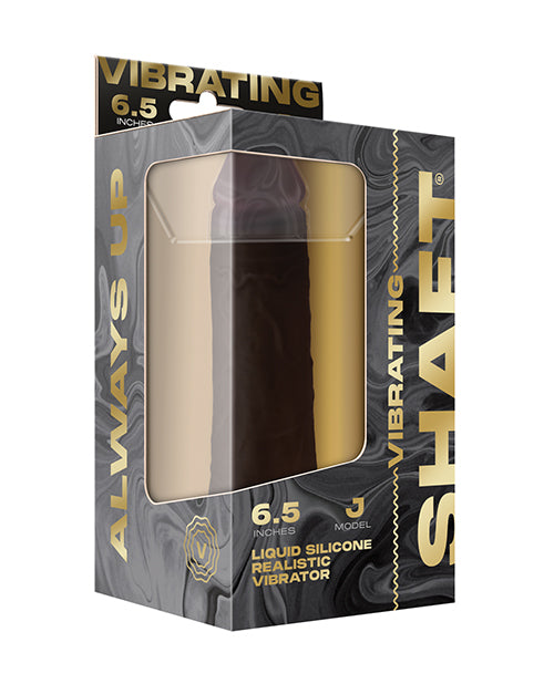 image of product,Shaft Flexskin Liquid Silicone 6.5" Vibrating Dong - Mahogany - SEXYEONE