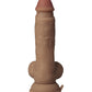 Shaft Flexskin Liquid Silicone 7.5" Vibrating Dong w/Balls - Oak - SEXYEONE