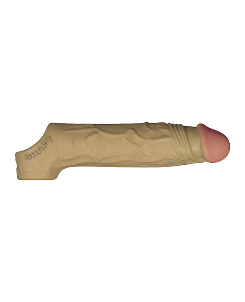 product image, Shaft Flexskin Liquid Silicone 7.8" Vibrating Sheath - Oak - SEXYEONE