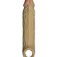 Shaft Flexskin Liquid Silicone 7.8" Vibrating Sheath - Oak - SEXYEONE