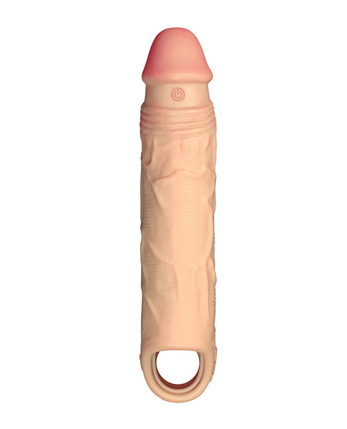 image of product,Shaft Flexskin Liquid Silicone 7.8" Vibrating Sheath - Pine - SEXYEONE