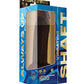 Shaft Flexskin Liquid Silicone 9.5" Vibrating Curved Dong w/Balls - Mahogany - SEXYEONE