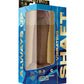 Shaft Flexskin Liquid Silicone 9.5" Vibrating Curved Dong w/Balls - Oak - SEXYEONE