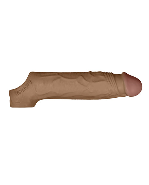 image of product,Shaft Model F Flexskin Liquid Silicone 7.8" Sheath - Oak - SEXYEONE