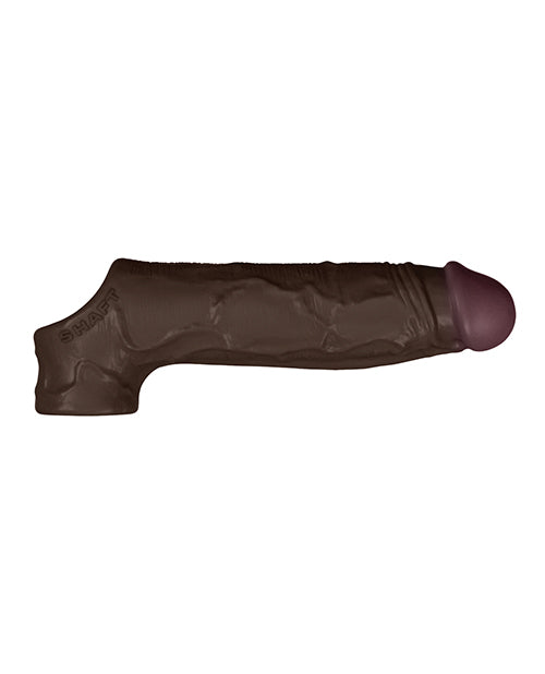 product image, Shaft Model F Flexskin Liquid Silicone 8.8" Sheath - Mahogany - SEXYEONE