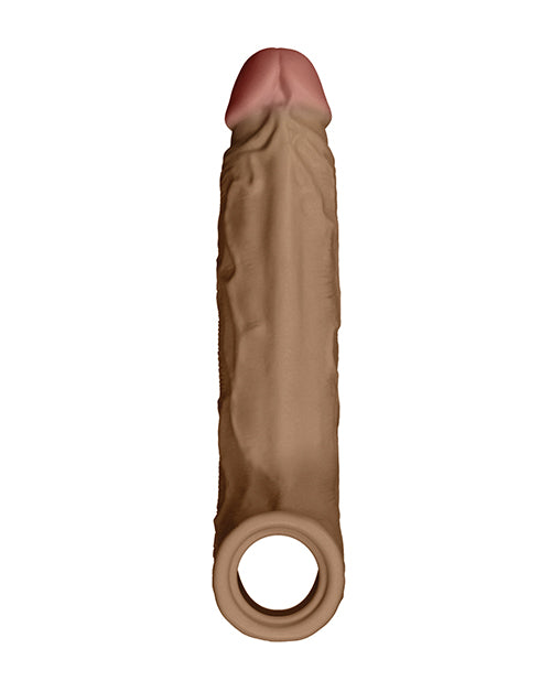 image of product,Shaft Model F Flexskin Liquid Silicone 8.8" Sheath - Oak - SEXYEONE