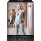 Sheer Fantasy Halter Neck Floral Lace Gartered Bodystocking & Panty Light Blue O/s - SEXYEONE