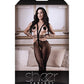 Sheer Fantasy Take Your Time Strappy Suspeder Stocking W/crotch Opning & Floral Psties Blk O/s - SEXYEONE