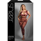 Sheer Undivided Attention Cut-out Lace Top w/ Crotchless Tights - Burgundy QN - SEXYEONE