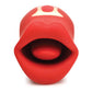 Shegasm Lickgasm Kiss + Tell Silicone Kissing & Vibrating Clitoral Stimulator - Red - SEXYEONE