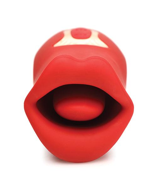 image of product,Shegasm Lickgasm Kiss + Tell Silicone Kissing & Vibrating Clitoral Stimulator - Red - SEXYEONE