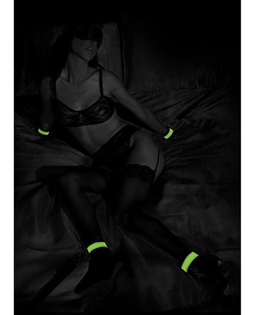 image of product,Shots Ouch Bed Bindings Restraint Kit - Glow in the Dark - SEXYEONE