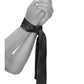 Shots Ouch Black & White Satin Bondage Tie - Black - SEXYEONE