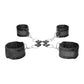 Shots Ouch Black & White Velcro Hogtie W/hand & Ankle Cuffs - Black - SEXYEONE