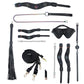 Shots Ouch! Venice Collection Bondage Kit w/Bag - Black/Iridescent - SEXYEONE