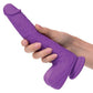 Silicone Studs Rechargeable Gyrating & Thrusting Vibrator - Purple - SEXYEONE