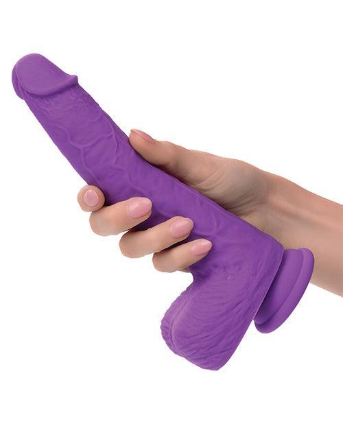 Silicone Studs Rechargeable Gyrating & Thrusting Vibrator - Purple - SEXYEONE