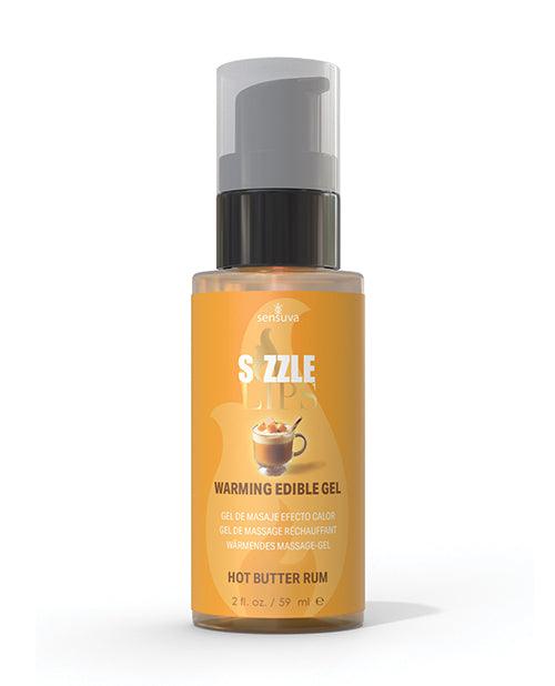 product image, Sizzle Lips Warming Gel - 2 oz Bottle Butter Rum - SEXYEONE