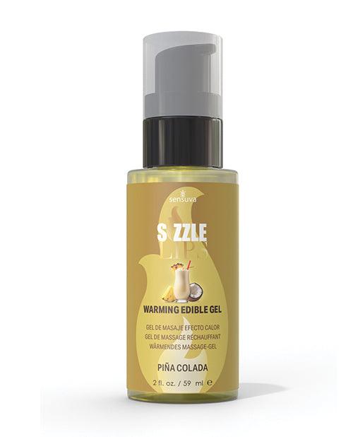 product image, Sizzle Lips Warming Gel - 2 oz Pina Colada - SEXYEONE