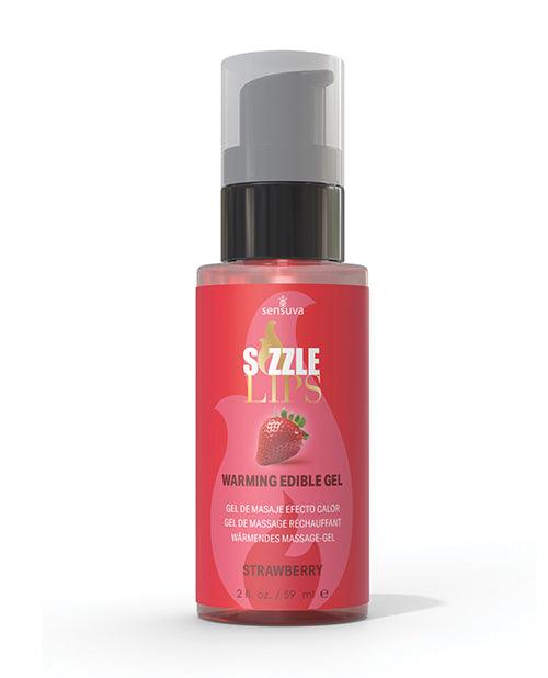 product image, Sizzle Lips Warming Gel - 2 oz Strawberry - SEXYEONE