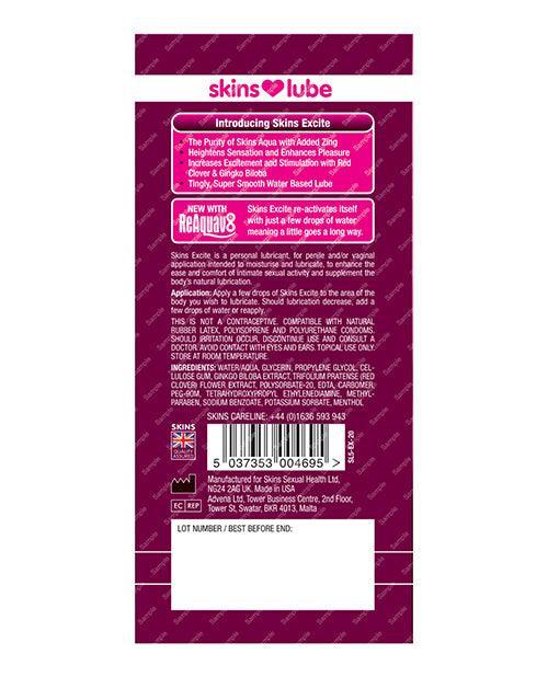 image of product,Skins Excite Water Based Lubricant - 5 Ml Foil - SEXYEONE