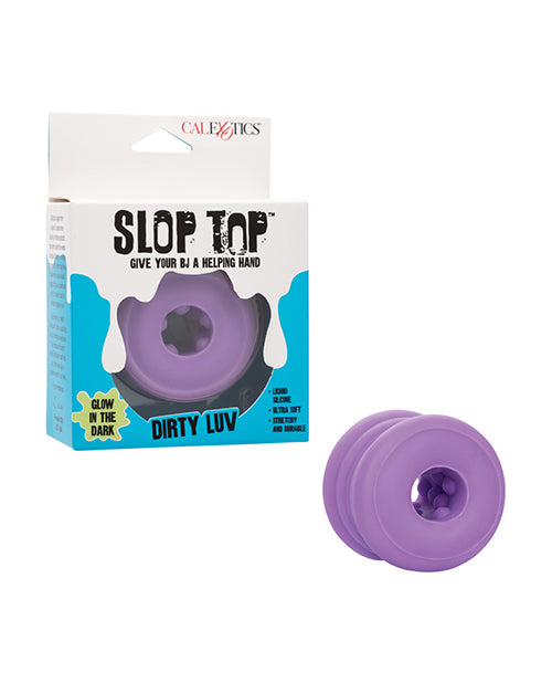 product image, Slop Top Glow in the Dark Dirty Luv Stroker - Purple - SEXYEONE