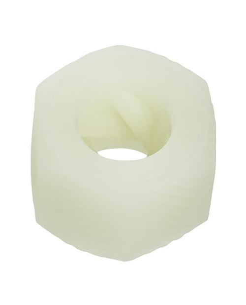Slop Top Glow in the Dark Nasty Luv Stroker - White - SEXYEONE