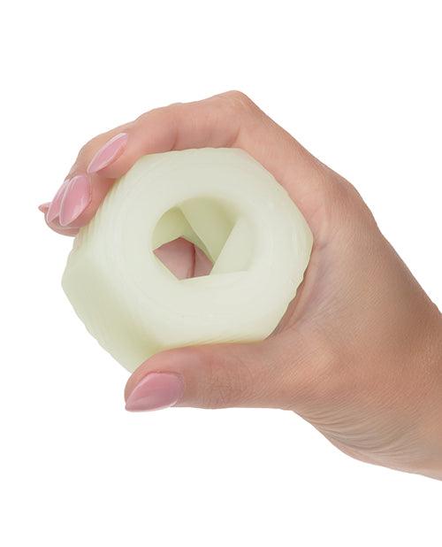 Slop Top Glow in the Dark Nasty Luv Stroker - White - SEXYEONE