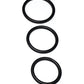 Spartacus Seamless Stainless Steel C-ring - Black Pack Of 3 - SEXYEONE