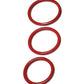 Spartacus Seamless Stainless Steel C-ring - Red Pack Of 3 - SEXYEONE