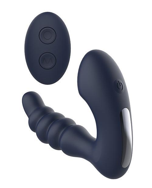 image of product,Star Troopers Voyager Beaded Strong Prostate Massager w/Remote - Black - SEXYEONE