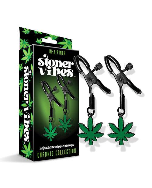image of product,Stoner Vibes Glow in the Dark Adjustable Nipple Clamps - SEXYEONE
