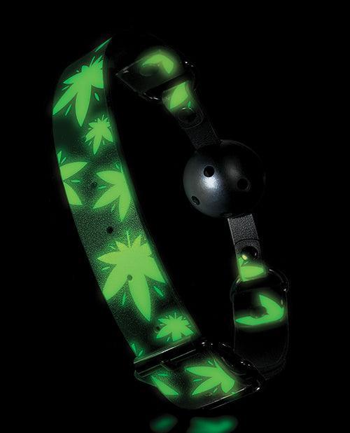 image of product,Stoner Vibes Glow in the Dark Breathable Ball Gag - SEXYEONE