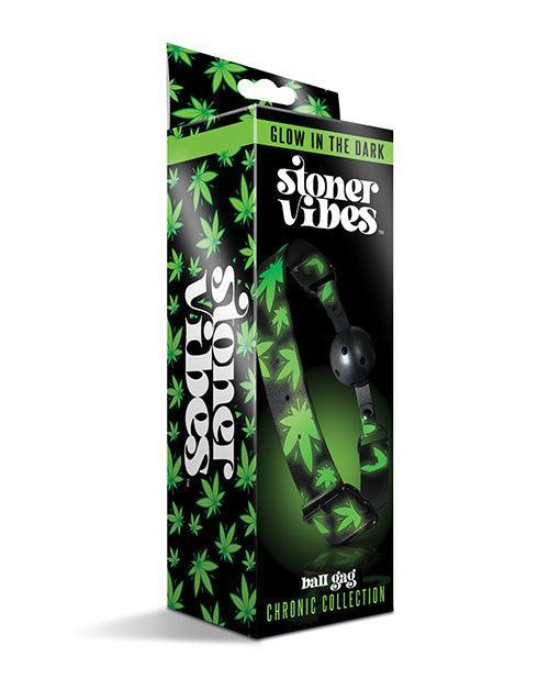 image of product,Stoner Vibes Glow in the Dark Breathable Ball Gag - SEXYEONE