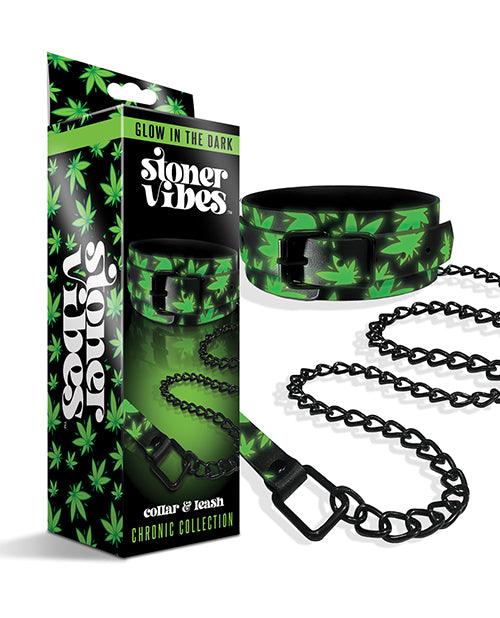 image of product,Stoner Vibes Glow in the Dark Collar & Leash - SEXYEONE