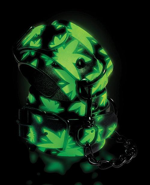image of product,Stoner Vibes Glow in the Dark Wrist Cuffs - SEXYEONE