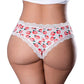 Sweet Treats Crotchless Boy Short w/Wicked Sensual Care Peach Lube - White QN - SEXYEONE