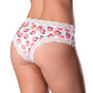 Sweet Treats Crotchless Boy Short w/Wicked Sensual Care Peach Lube - White - SEXYEONE