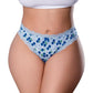 Sweet Treats Crotchless Thong w/Wicked Sensual Care Blueberry Lube - Blue QN - SEXYEONE