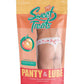 Sweet Treats Crotchless Thong w/Wicked Sensual Care Peach Lube - White - SEXYEONE