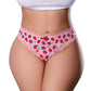 Sweet Treats Crotchless Thong w/Wicked Sensual Care Strawberry Lube - Pink QN - SEXYEONE