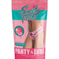 Sweet Treats Crotchless Thong w/Wicked Sensual Care Strawberry Lube - Pink - SEXYEONE