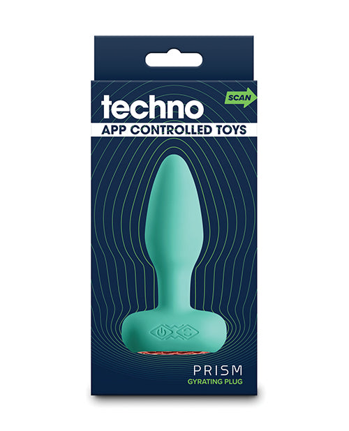 product image, Techno Prism App Controlled Rotating & Vibrating Anal Plug - Teal - SEXYEONE