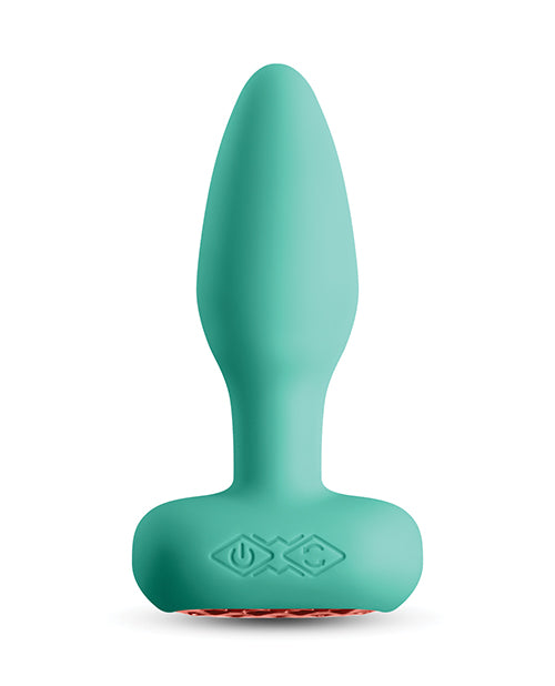 image of product,Techno Prism App Controlled Rotating & Vibrating Anal Plug - Teal - SEXYEONE