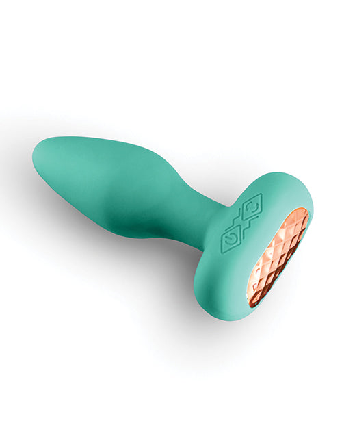 image of product,Techno Prism App Controlled Rotating & Vibrating Anal Plug - Teal - SEXYEONE