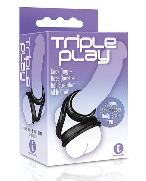 product image, The 9's Triple Ring TPR Cock Ring - SEXYEONE