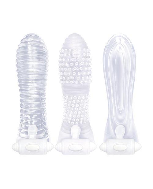 image of product,The 9's Vibrating Sextenders Sleeves - Pack of 3 - SEXYEONE