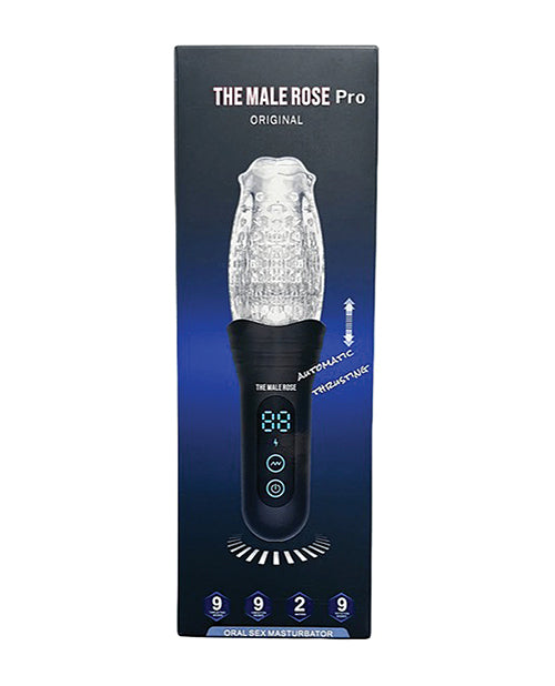 product image, The Male Rose Pro Thrusting Rotating & Vibrating 3D Masturbator - Black - SEXYEONE